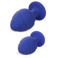 California Exotic Cheeky Blue Silicone Butt Plug Set (2 Pce)