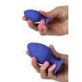 California Exotic Cheeky Blue Silicone Butt Plug Set (2 Pce)