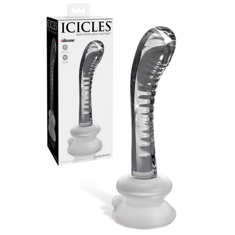 Pipedream 7.1" Hand Blown Glass Dildo with Suction Base