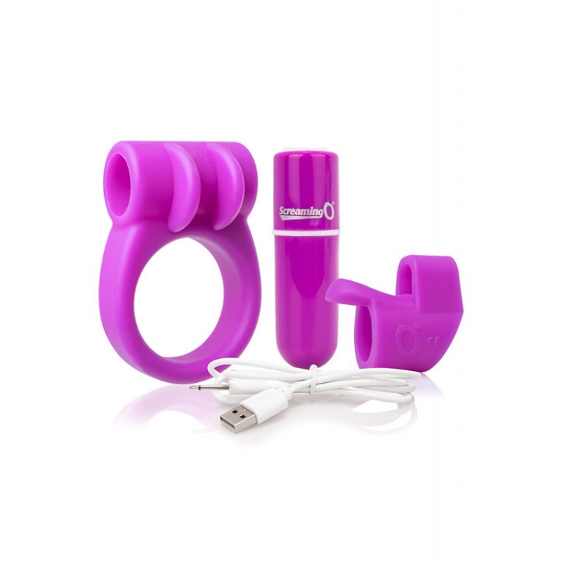 Screaming O Charged CombO Couple&#39;s Sex Toy Kit (3 Pce)