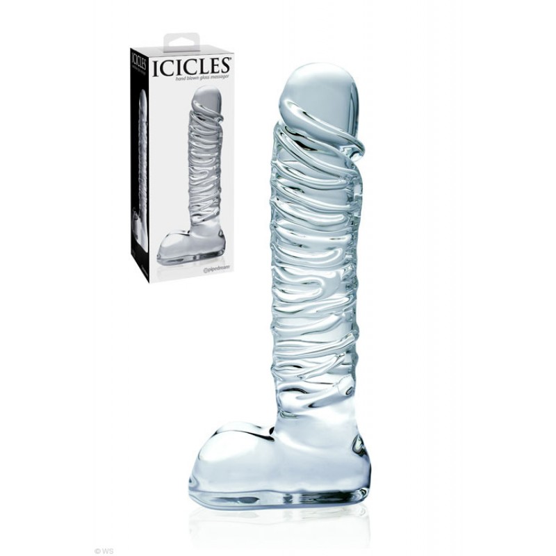 Pipedream 8.25" Textured Glass Dildo