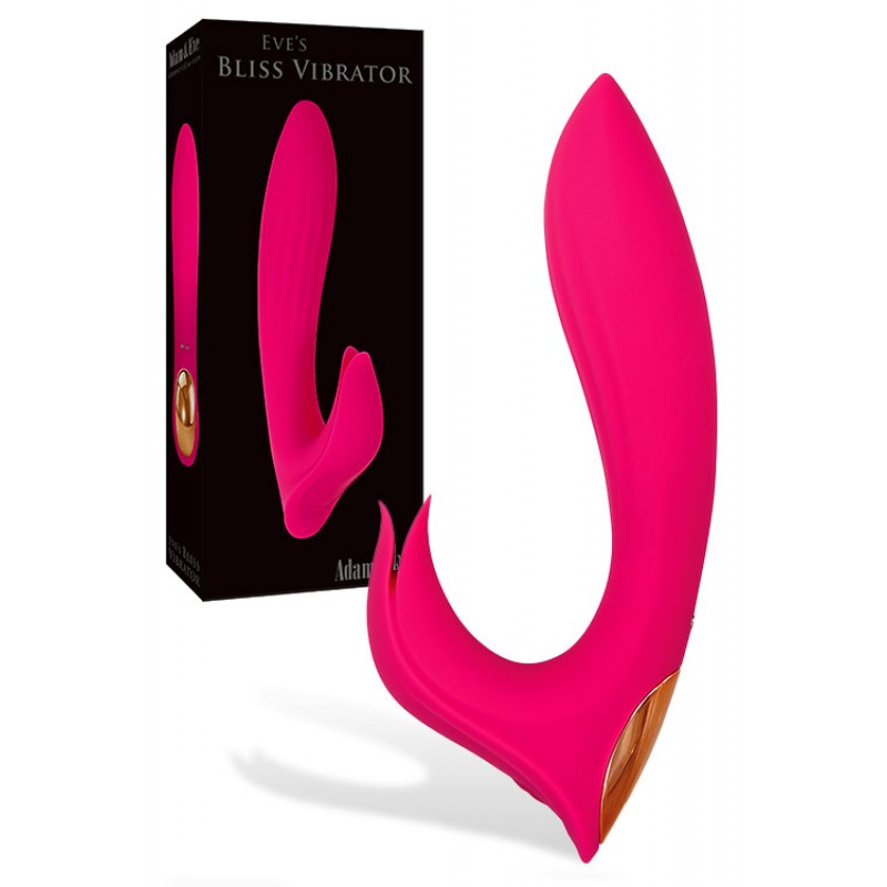 Adam and Eve Bliss 7" Rabbit Vibrator with Flower Petal Clitoral Teaser