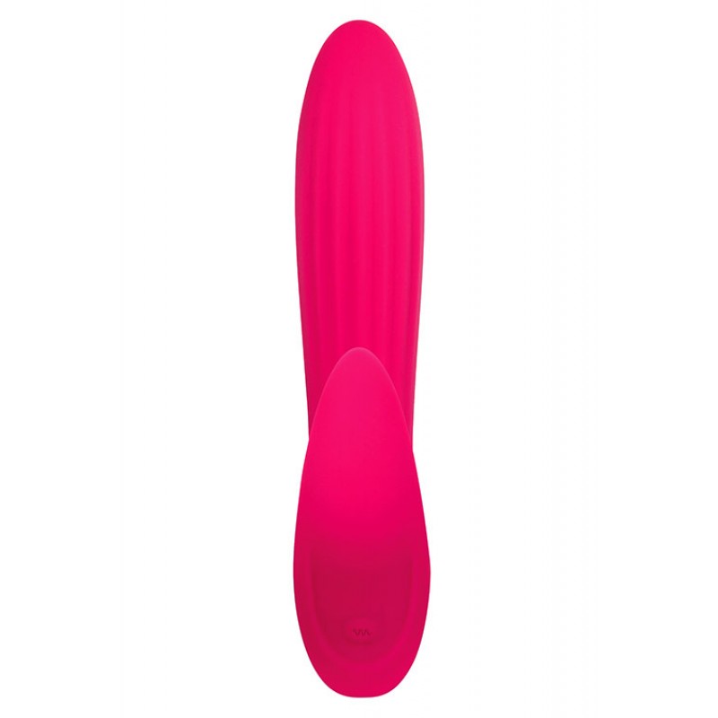 Adam and Eve Bliss 7" Rabbit Vibrator with Flower Petal Clitoral Teaser