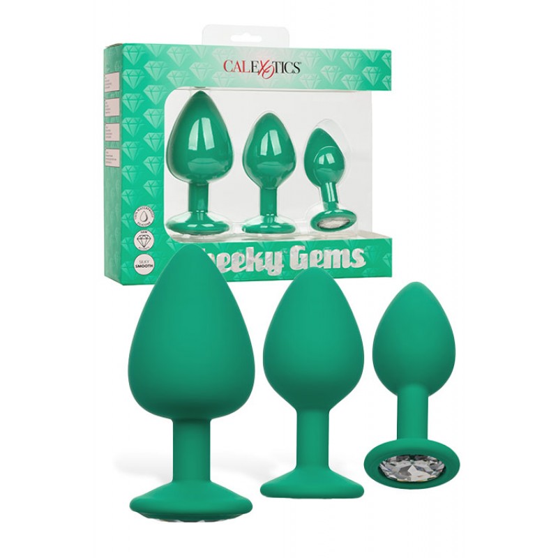 California Exotic Cheeky Gems Silicone Anal Training Kit (3 pce)