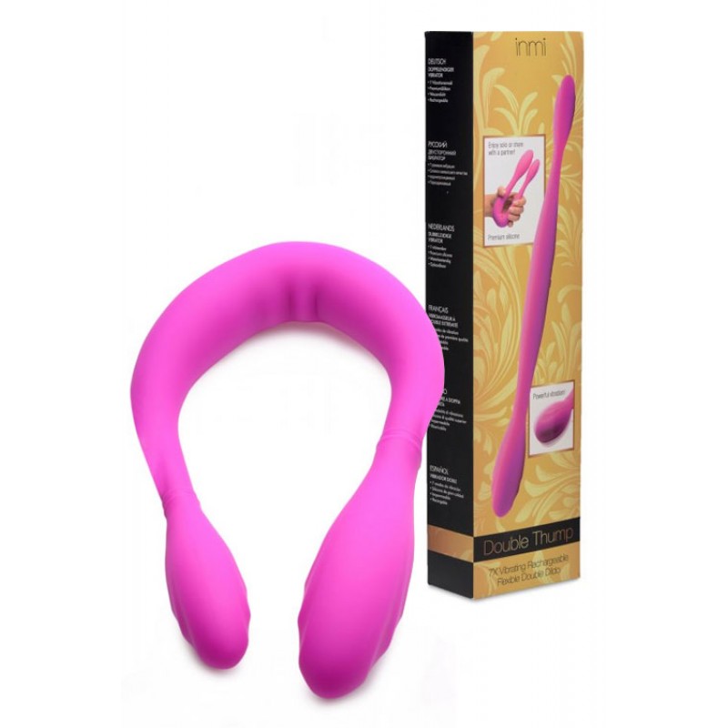 Inmi Double Thump 14.5" Vibrating Dual Ended Dong