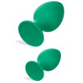 California Exotic Cheeky Green Silicone Butt Plug Set (2 Pce)