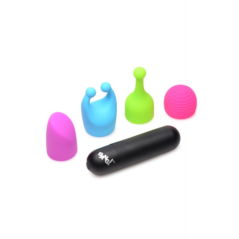 Bang Glow In The Dark 4 Attachments Rechargeable Bullet Vibe