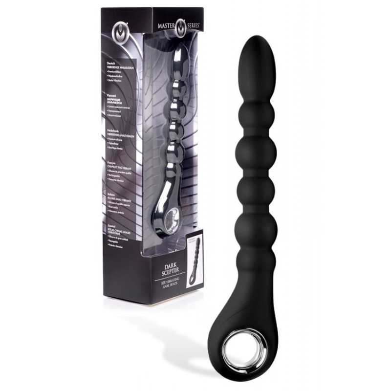 Master Series 11" Vibrating Flexible Silicone Anal Beads