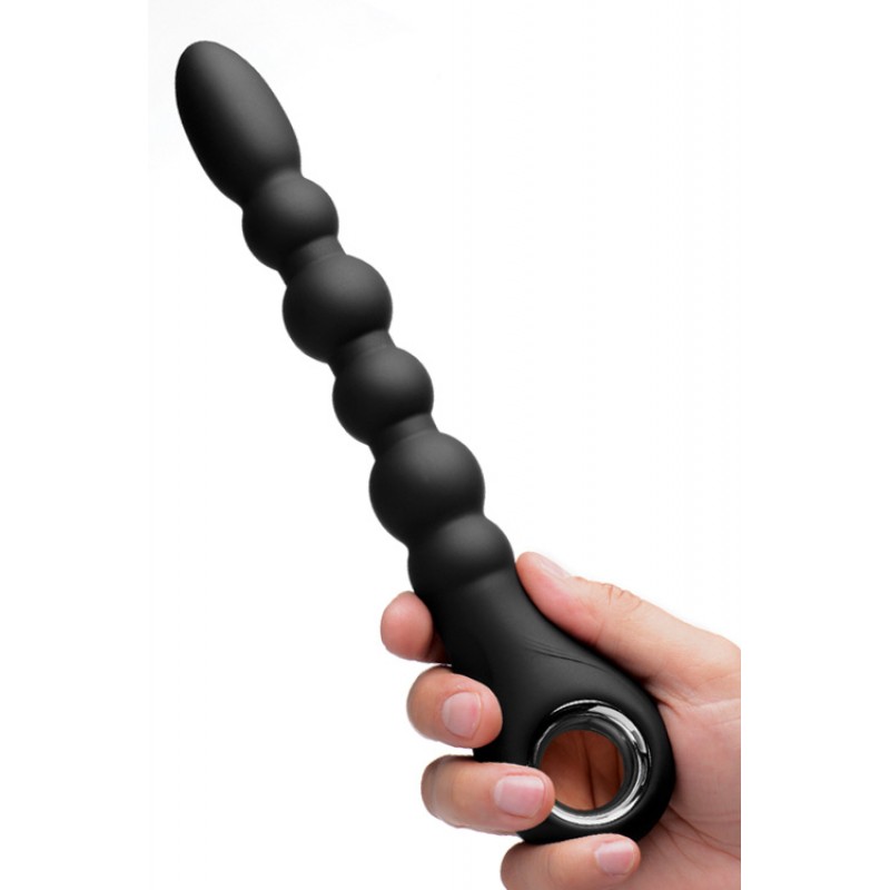 Master Series 11" Vibrating Flexible Silicone Anal Beads