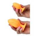 California Exotic Cheeky Orange Silicone Butt Plug Set (2 Pce)