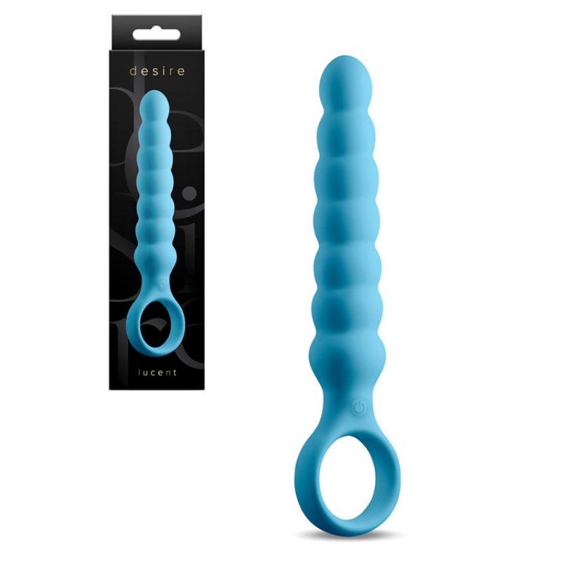 nsnovelties Lucent by Desire 6.5" Beaded Vibrating Anal Wand with Ring Handle