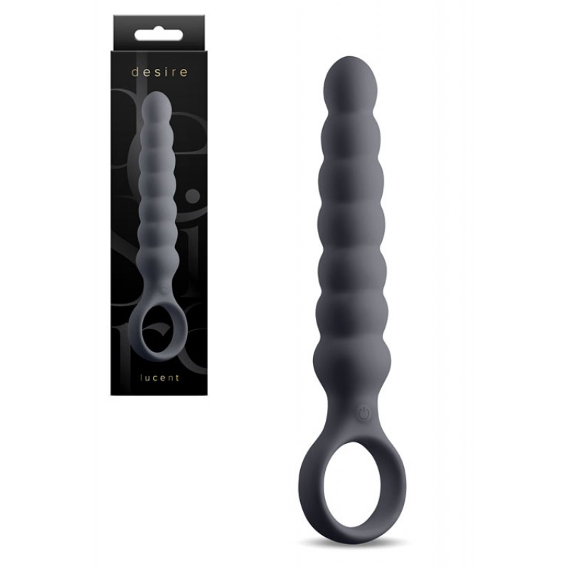 nsnovelties Lucent by Desire 6.5" Beaded Vibrating Anal Wand with Ring Handle