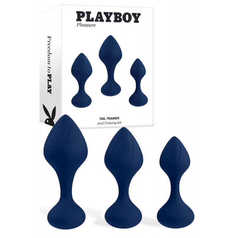 Playboy Tail Trainer 3 Piece Butt Plug Set | Anal Training Kit