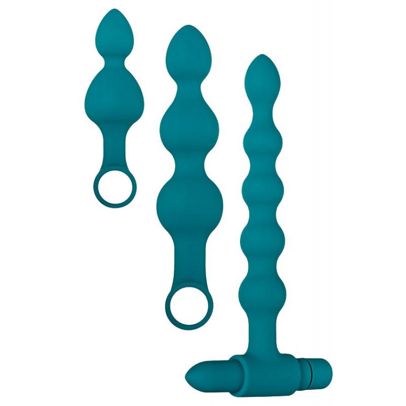 Adam and Eve Vibrating Bumpy Anal Bead Set (4 Pce)