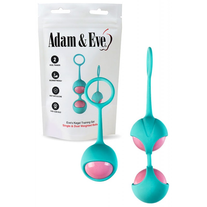 Adam and Eve Single &amp; Duo Ball Kegel Training Set