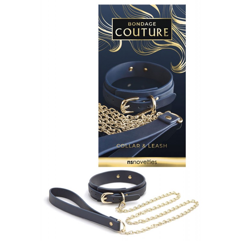 nsnovelties Bondage Couture Vegan Leather Collar &amp; Leash