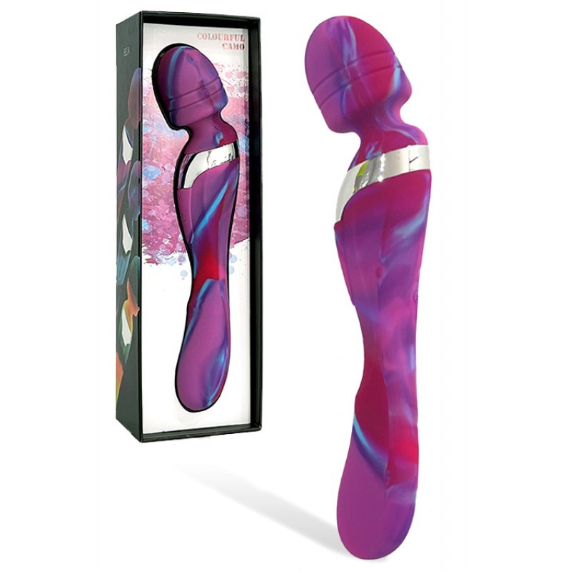 Colourful Camo Beja 8.2" Vibrating Massage Wand