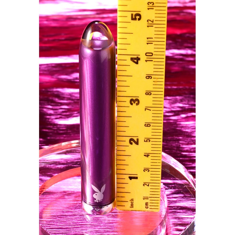 Playboy Amethyst 4.9" Glass Bullet Vibrator