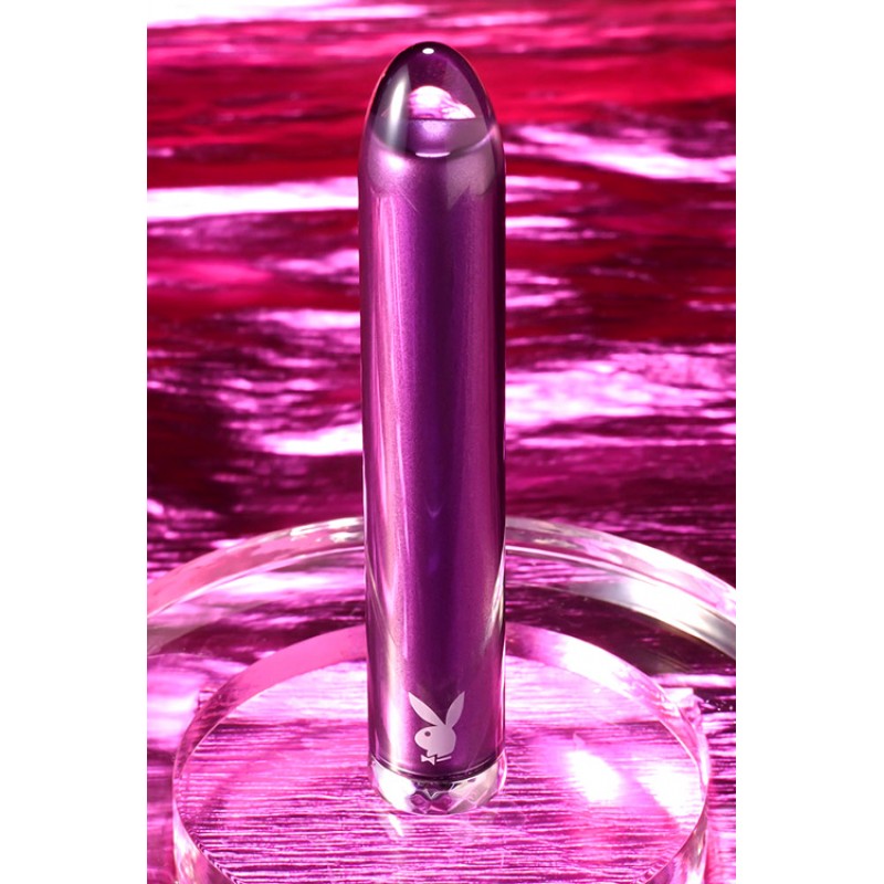 Playboy Amethyst 4.9" Glass Bullet Vibrator