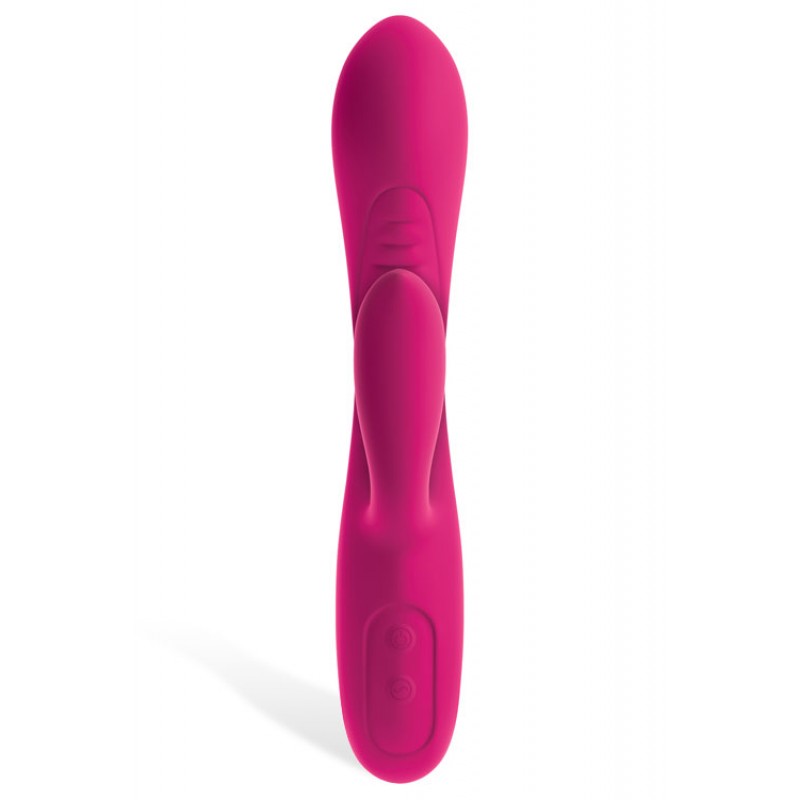 Pipedream Partially Ribbed Silicone 8.75" G Spot Rabbit Vibrator