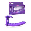 Pipedream Vibrating Double Penetration Silicone Cock Ring with Rabbit Ears