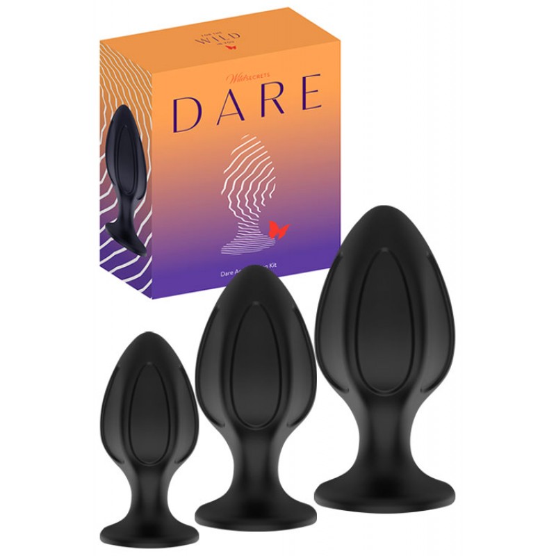 Wild Secrets Dare 3 Piece Silicone Anal Training Kit