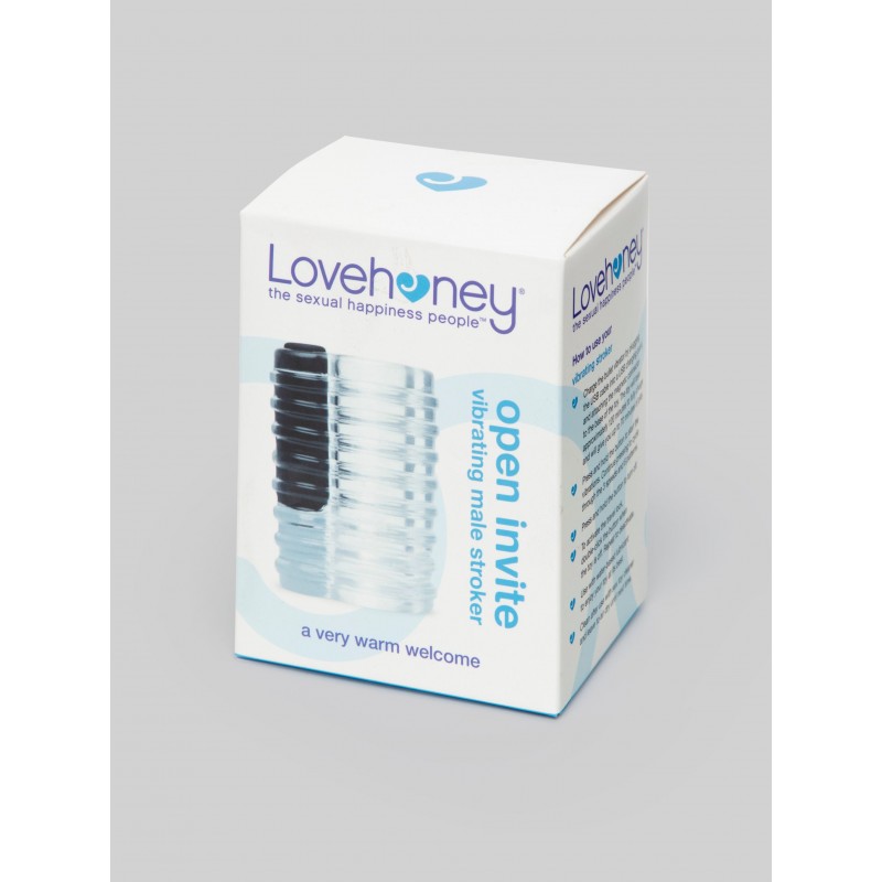 Lovehoney Open Invite Clear Rechargeable Vibrating Male Stroker