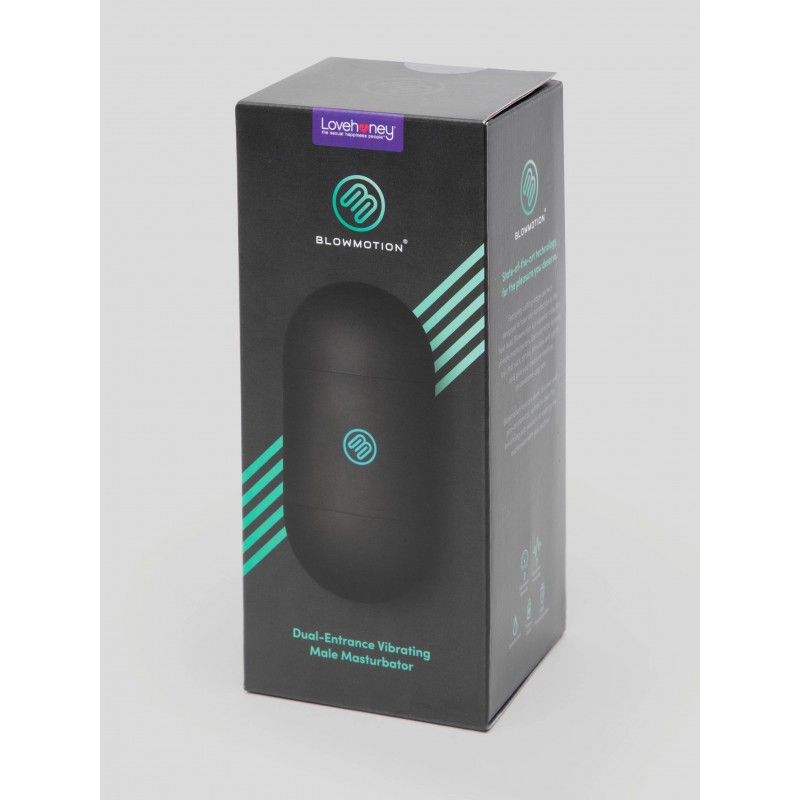 Blowmotion Real-Feel Dual Entrance Textured Vibrating Masturbator