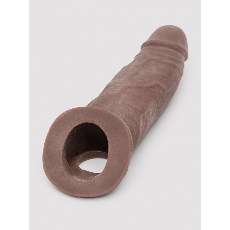 Lovehoney Real-Feel Penis Extender 1.5 Inch with Ball Loop - Flesh Brown