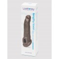 Lovehoney Real-Feel Penis Extender 1.5 Inch with Ball Loop - Flesh Brown